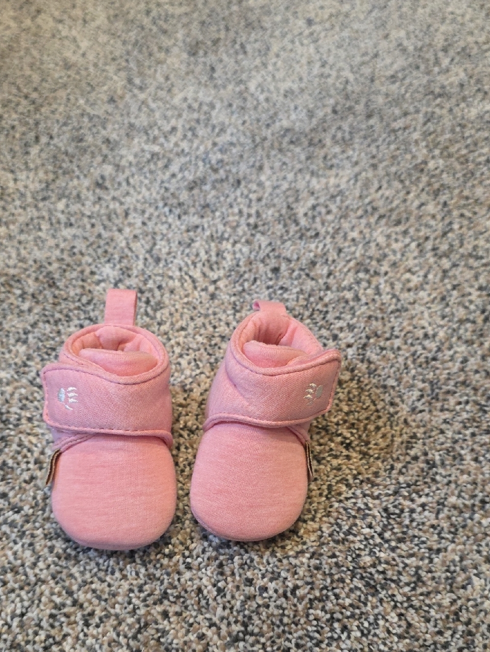 BearPaw Pink Infant Booties Size 1 (0 To 3 Months)